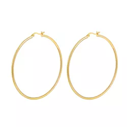 OLIVIE Stříbrné 5cm KRUHY GOLD 7075