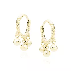 OLIVIE Stříbrné náušnice Jasmína GOLD 7306