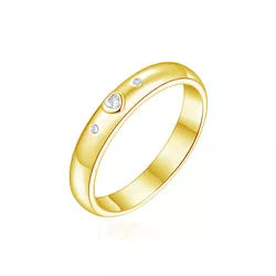 Snubní stříbrný prsten SRDCE GOLD 8588 