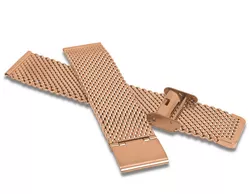 Rose gold kovový tah LAVVU MESH Band Gun Rose Gold - 18