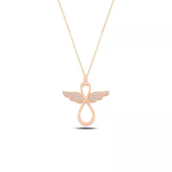 OLIVIE Stříbrný náhrdelník ANDĚL ROSE 5535