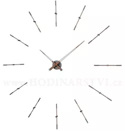 Designové nástěnné hodiny Nomon Merlin Walnut Graphite METP120N 125cm