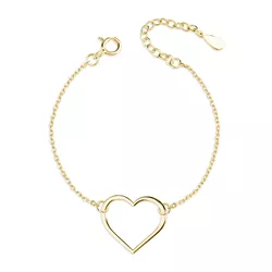 OLIVIE Stříbrný náramek SRDCE GOLD 5386