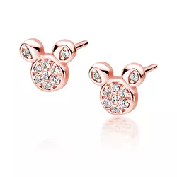 OLIVIE Stříbrné náušnice ROSE MOUSE 4204