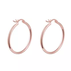 OLIVIE Stříbrné 3cm KRUHY ROSE 7070