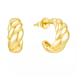 Stříbrné náušnice CROISSANT GOLD 8794