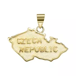 OLIVIE Stříbrný přívěsek MAPA ČR GOLD 6001