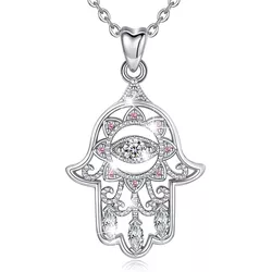 OLIVIE Stříbrný náhrdelník HAMSA 5598