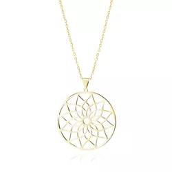 OLIVIE Stříbrný náhrdelník MANDALA GOLD 7039