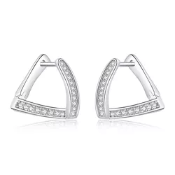OLIVIE Geometrické stříbrné náušnice 4559