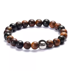 OLIVIE Korálkový náramek WOOD 6064