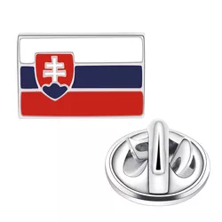 OLIVIE Stříbrná brož VLAJKA SK 7493