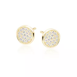 OLIVIE Stříbrné kulaté náušnice GOLD 4176