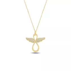 OLIVIE Stříbrný náhrdelník ANDĚL GOLD 5534