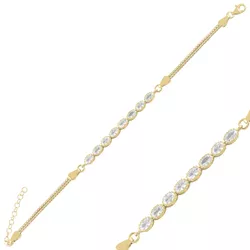 OLIVIE Stříbrný náramek GOLD 4805
