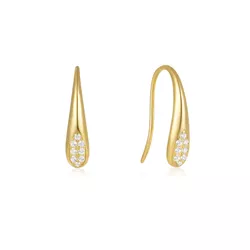 Stříbrné náušnice KAPIČKY GOLD 8491
