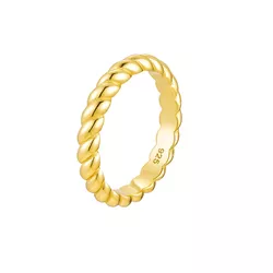 Stříbrný prsten CROISSANT GOLD 3,1mm 8798 